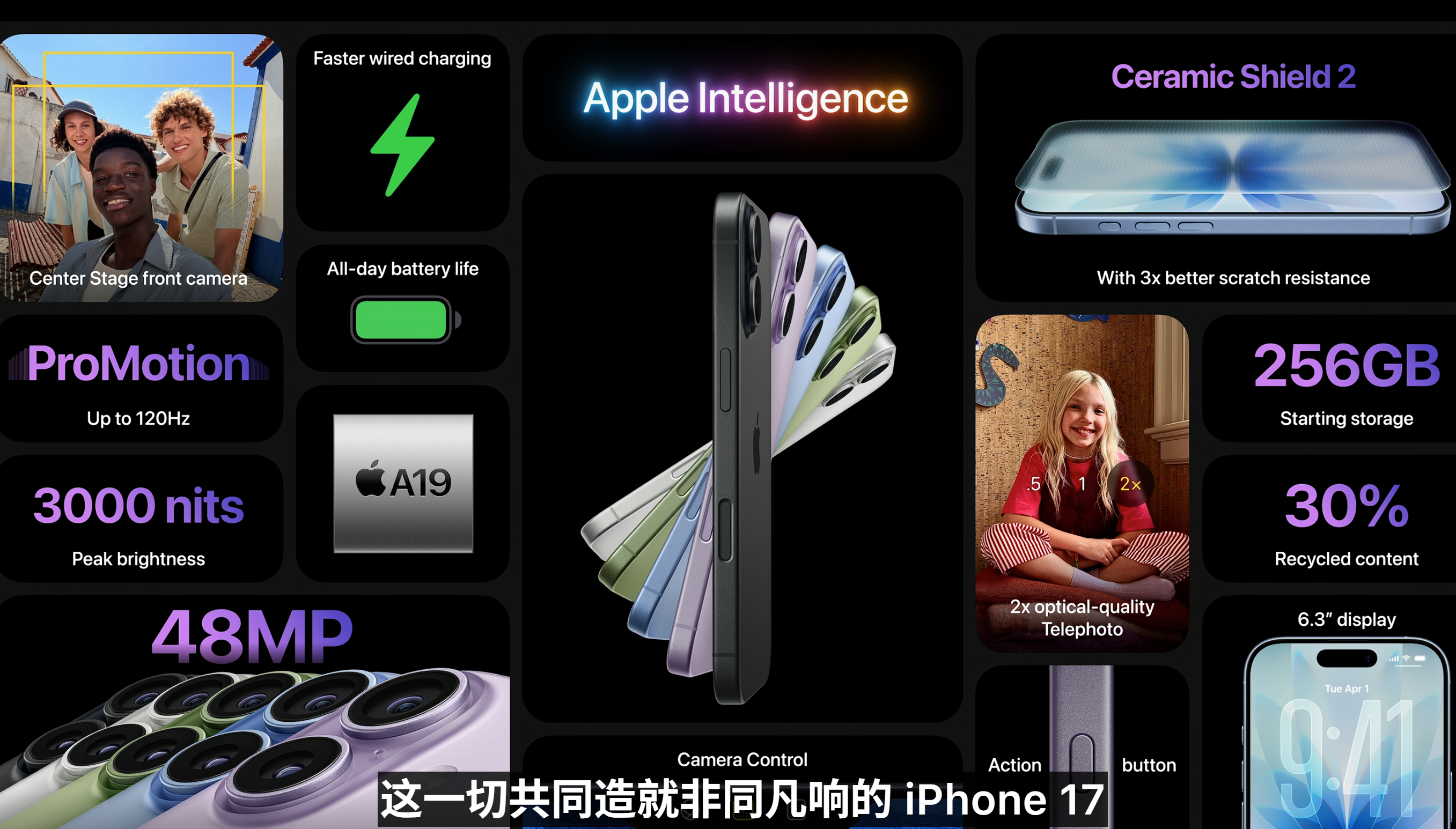 苹果发布会 划重点，iPhone 17 起步存储 256GB ！ ​​​