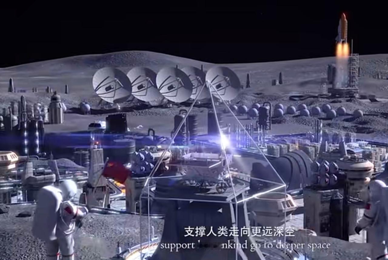 美国看到中国的月球基地宣传片，估计又要发颠了 