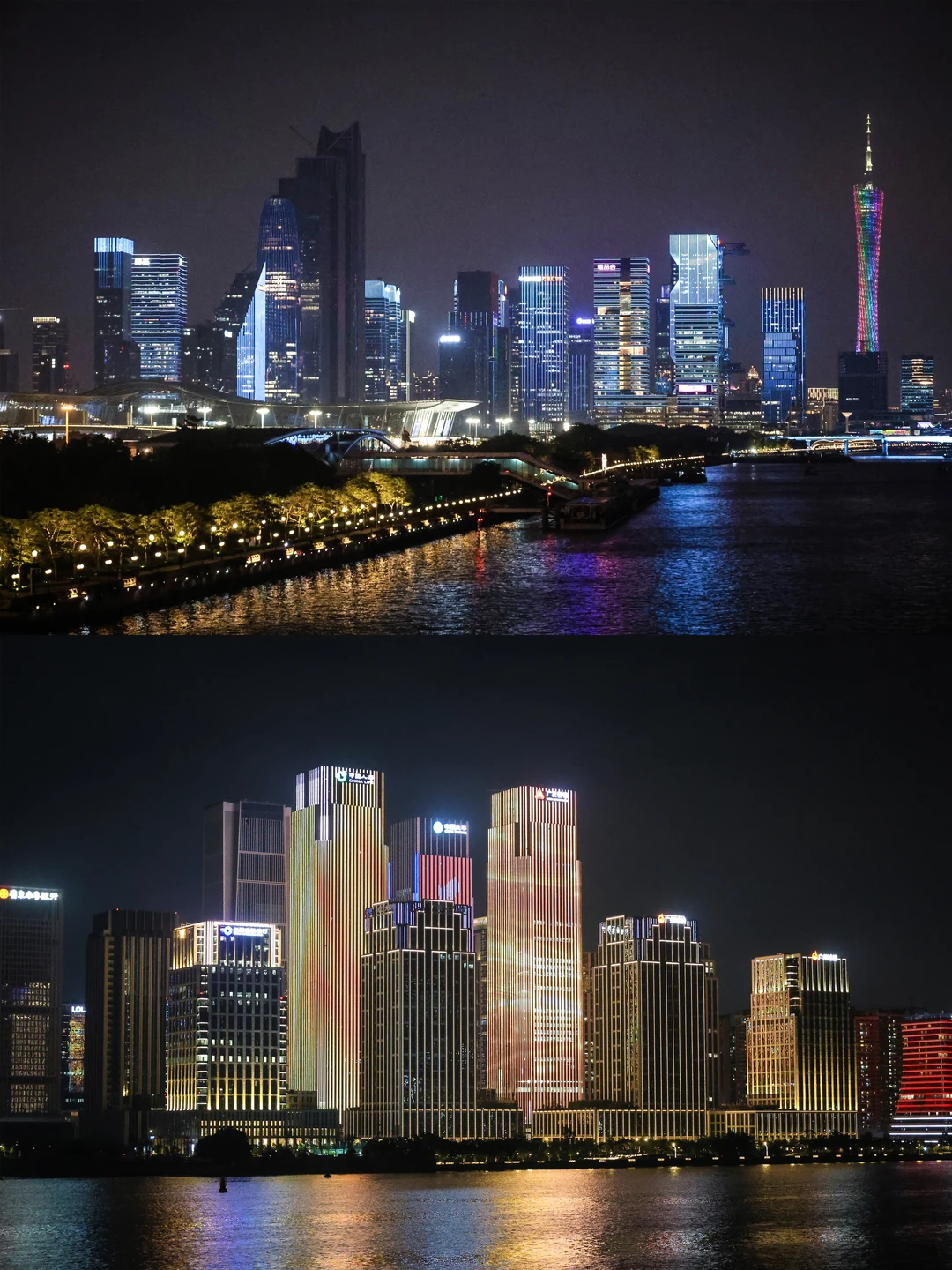广州天际线夜景丨琶洲&金融城，江景太超前