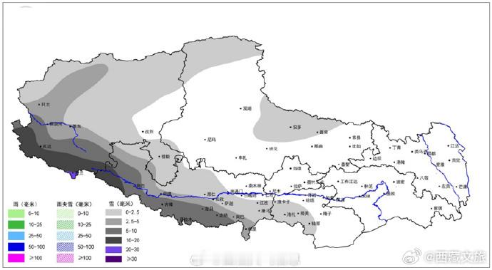 天气消息  西藏文旅资讯  27日夜间至28日西部和南部有较强降雪有一定致灾风险