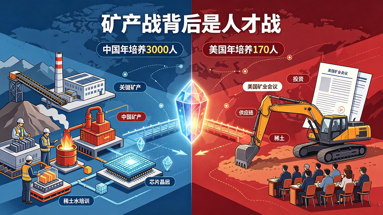 特朗普看着数据直挠头：中国每年培养3000名采矿工程师，美国只有170人，而且现