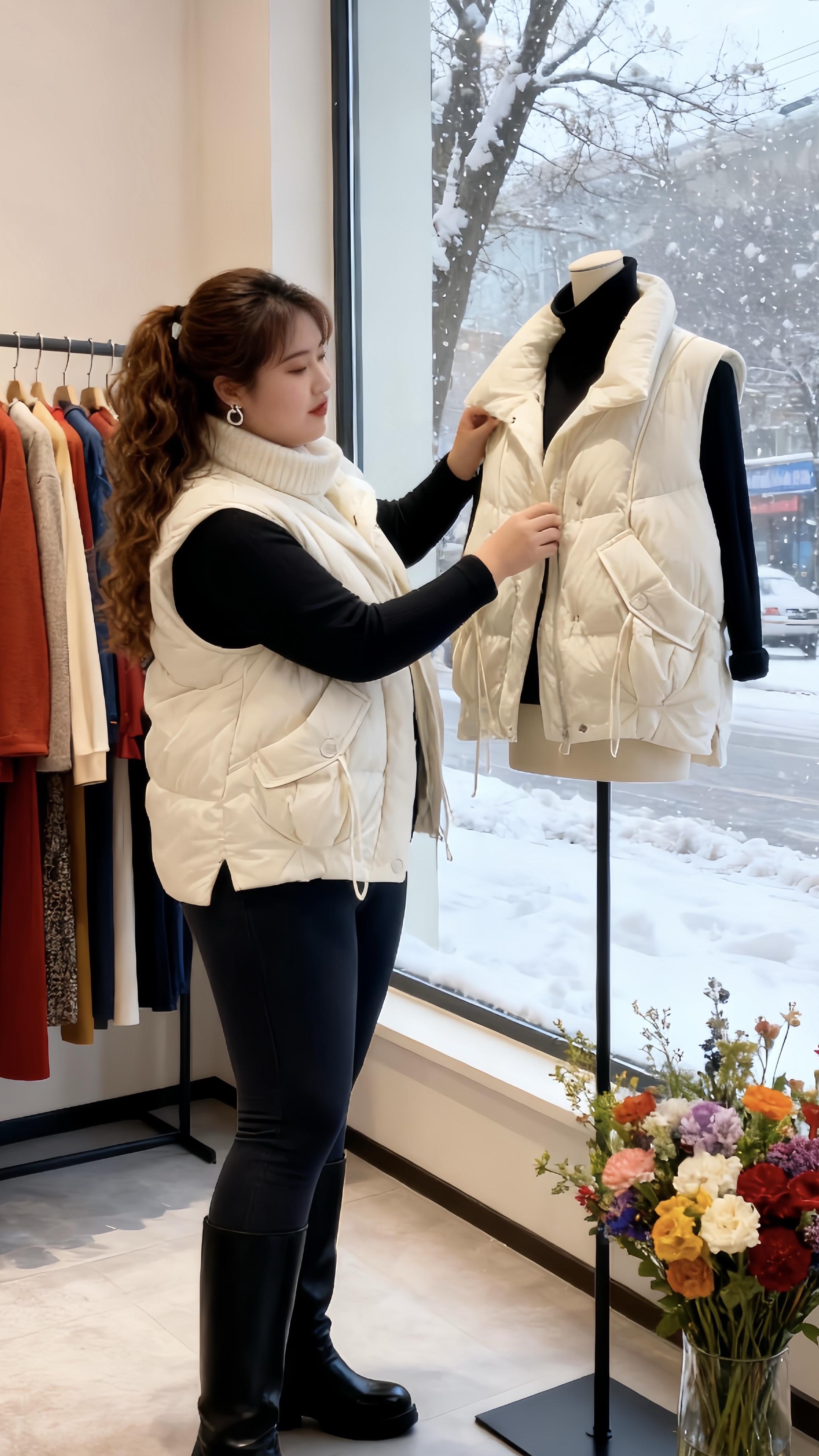 大码女装 时尚搭配服装 时尚感穿搭 时髦穿搭 这个冬天不怕冷