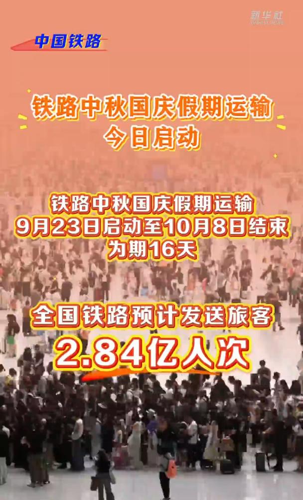 2.84亿人次！中秋国庆铁路运输9月23日启动，超长假期出行压力何解？

202