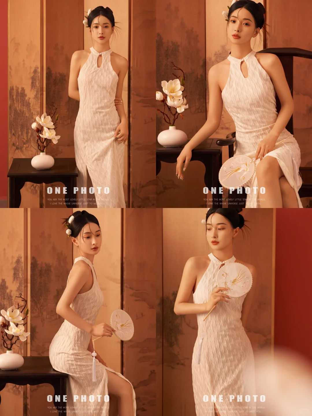 合肥旗袍写真🌾绝美白旗袍展现优雅气质