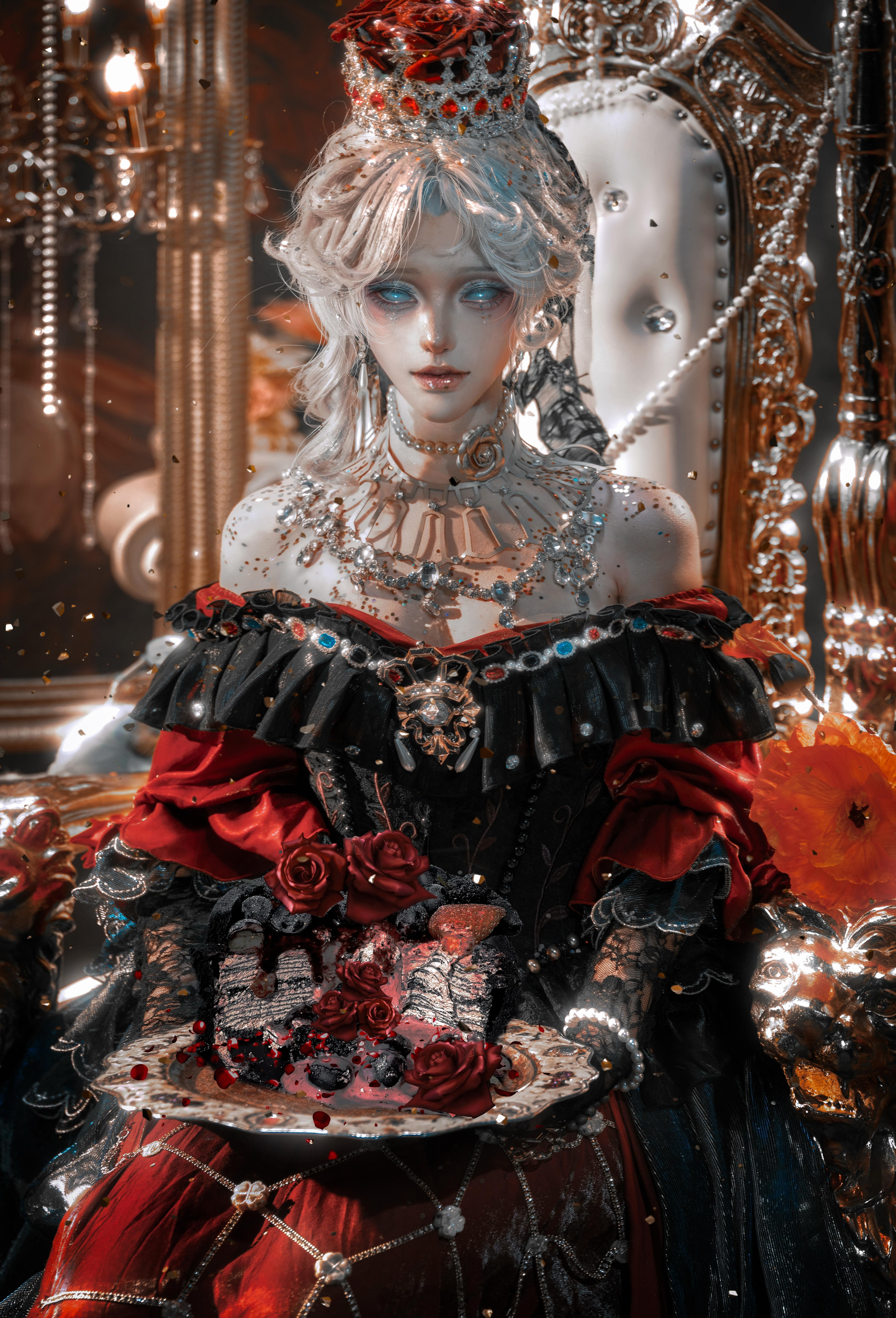 第五人格红夫人[超话]馥郁绕珠，镜映鎏光红夫人1102生日快乐 cosplay「