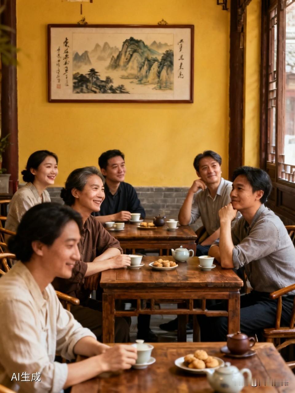 “真心话茶局”真的是个奇妙的存在。就像那次周五晚上，老同学在晓林的茶馆相聚。小陶