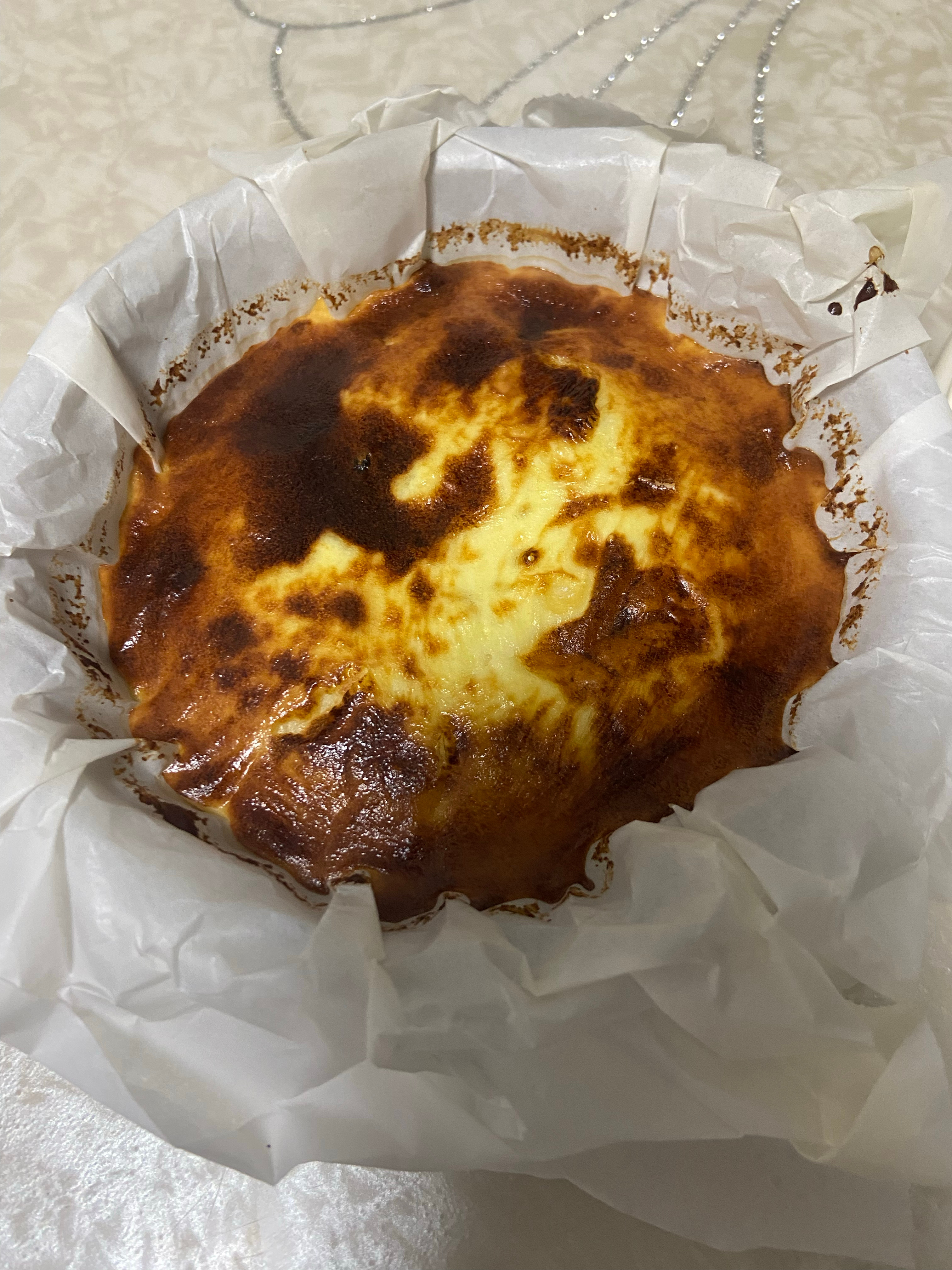 第一次做酸奶巴斯克虽然不美观 但应该成功了…………吧 