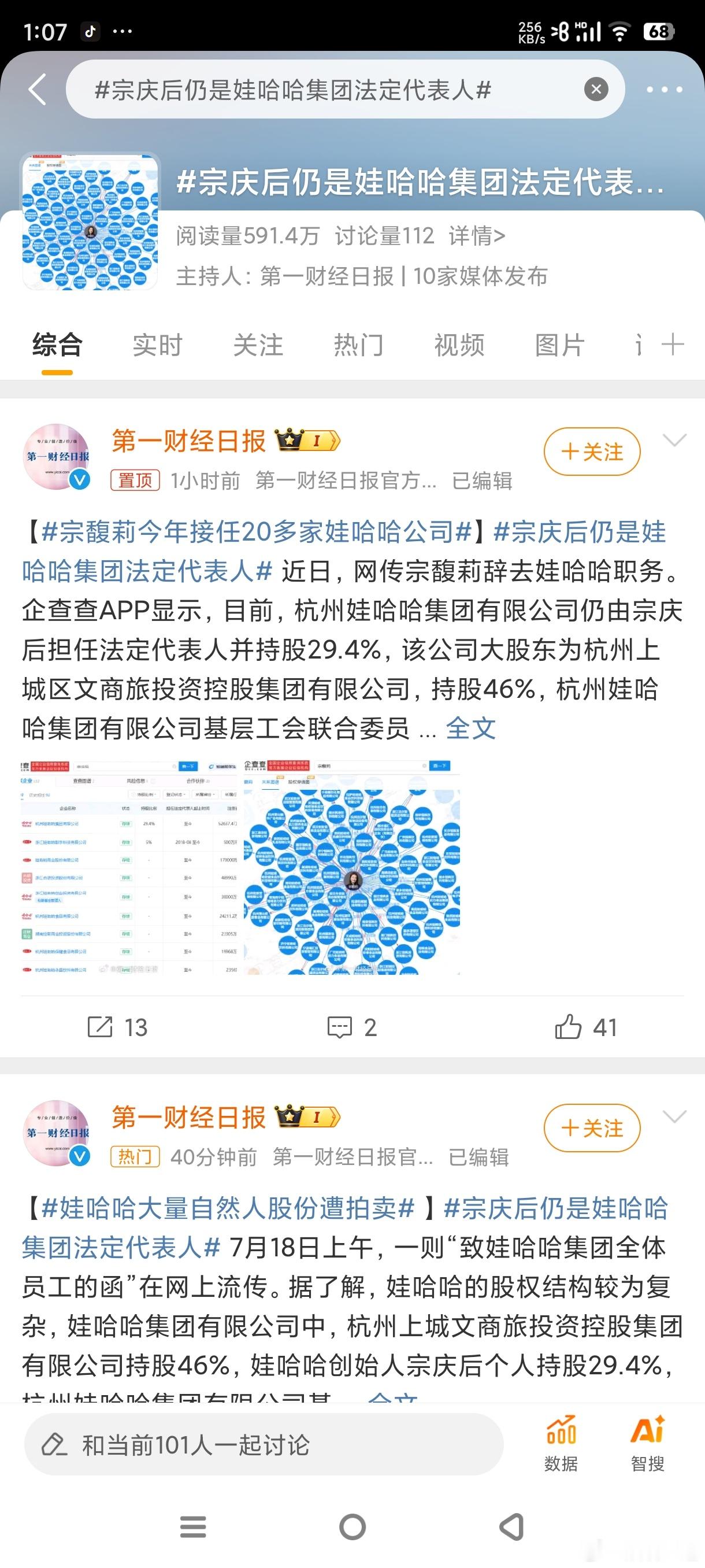 #宗庆后仍是娃哈哈集团法定代表人#哇哈哈没有宗老还是哇哈哈吗？品牌很多但是意义不