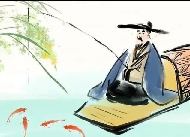 在一处风景如画的地方，山清水秀，老人在河中悠闲地钓鱼，这画面多让人向往啊。可你知