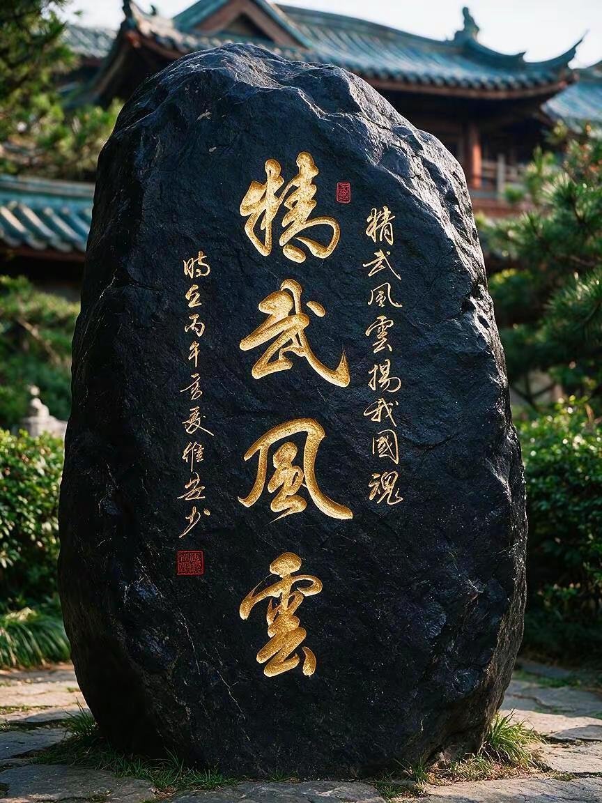 维安原创书法作品。AI金石篆金书法字
