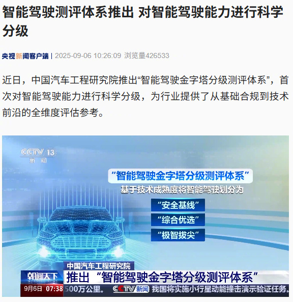 【中国汽研推出智能驾驶测评体系，首次对智能驾驶能力进行科学分级】中国汽车工程研究
