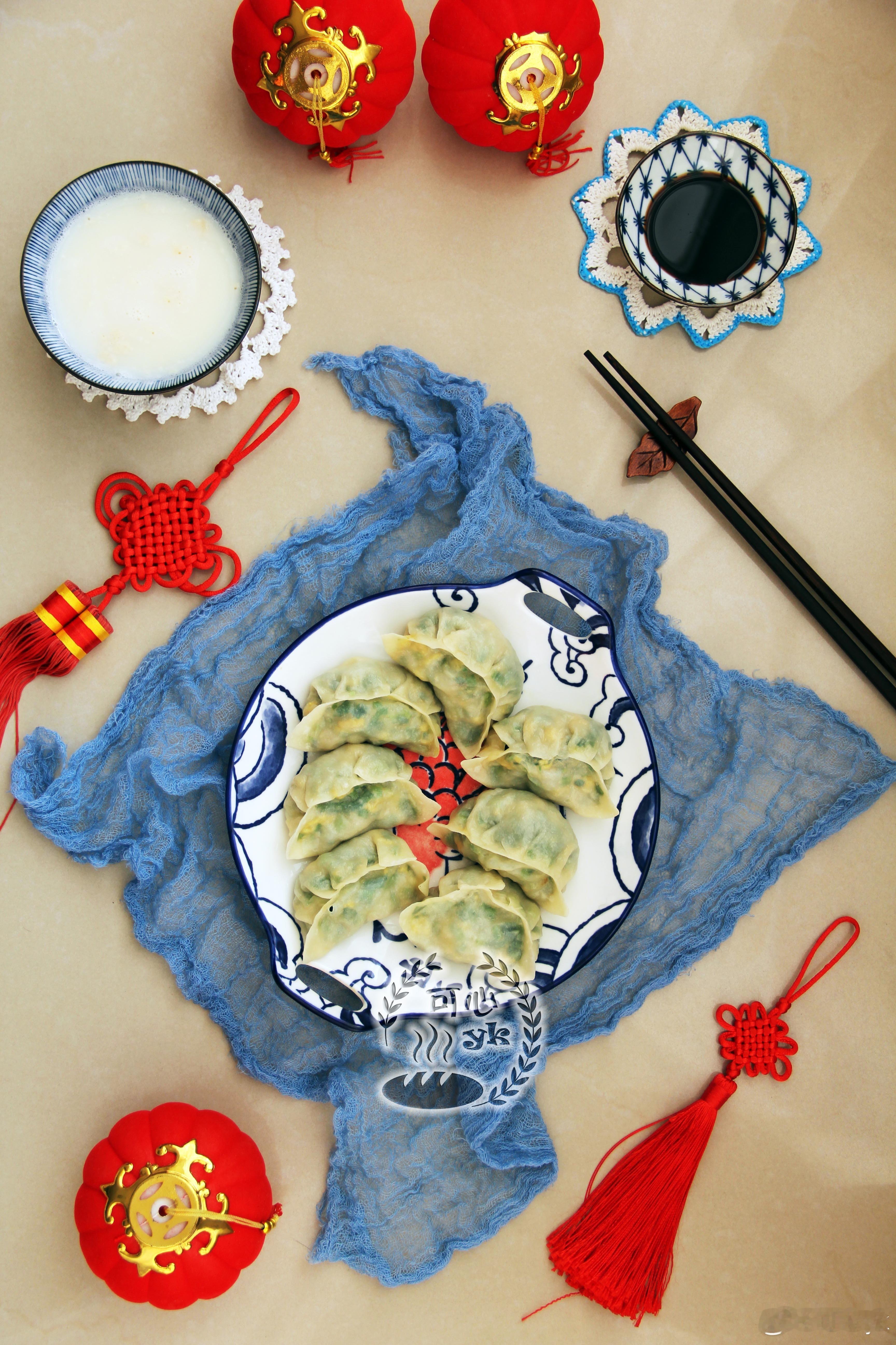 [调皮]今天的早餐：虾仁鸡蛋韭菜饺子，豆浆#不可辜负的美食##我的美食日记##天