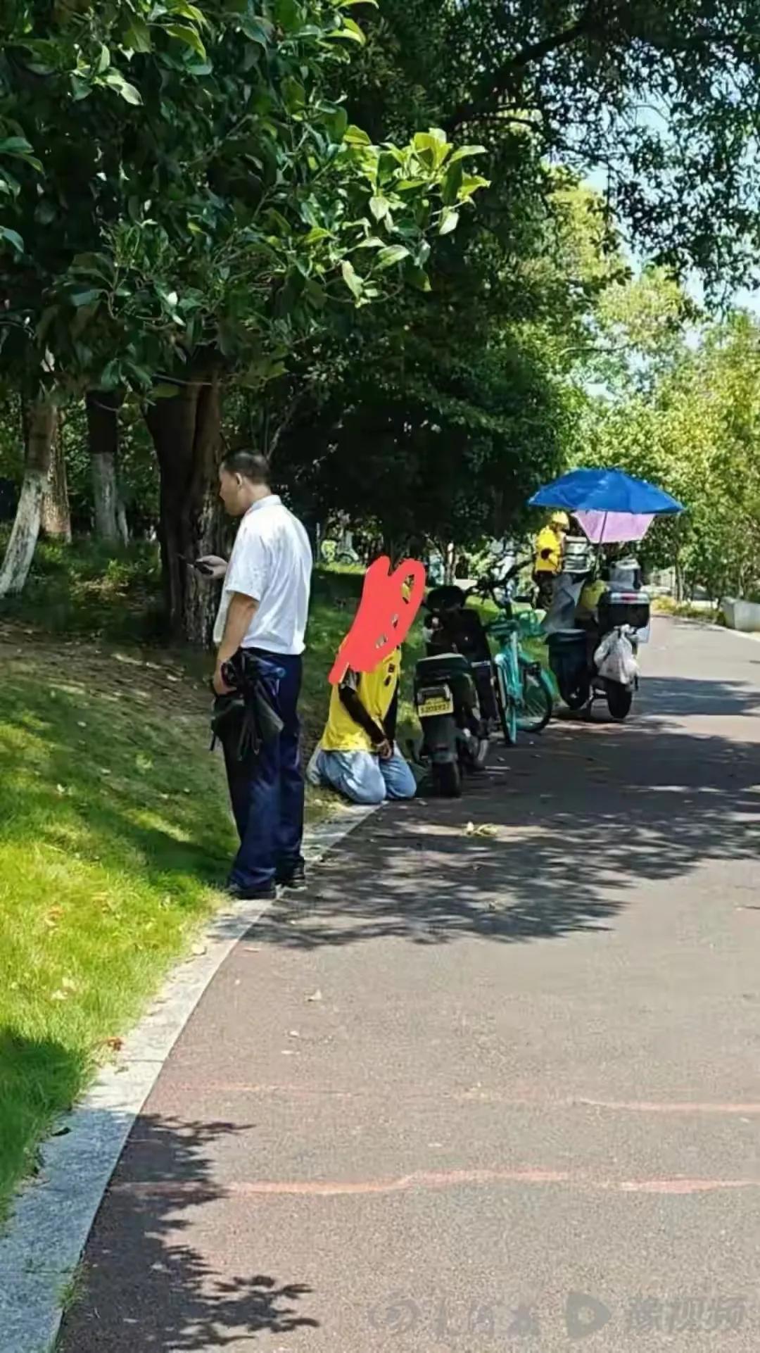 看到这张图片我心都凉了，这位外卖员还是个女性，难道弱势群体就该这么被人欺负吗？鲁