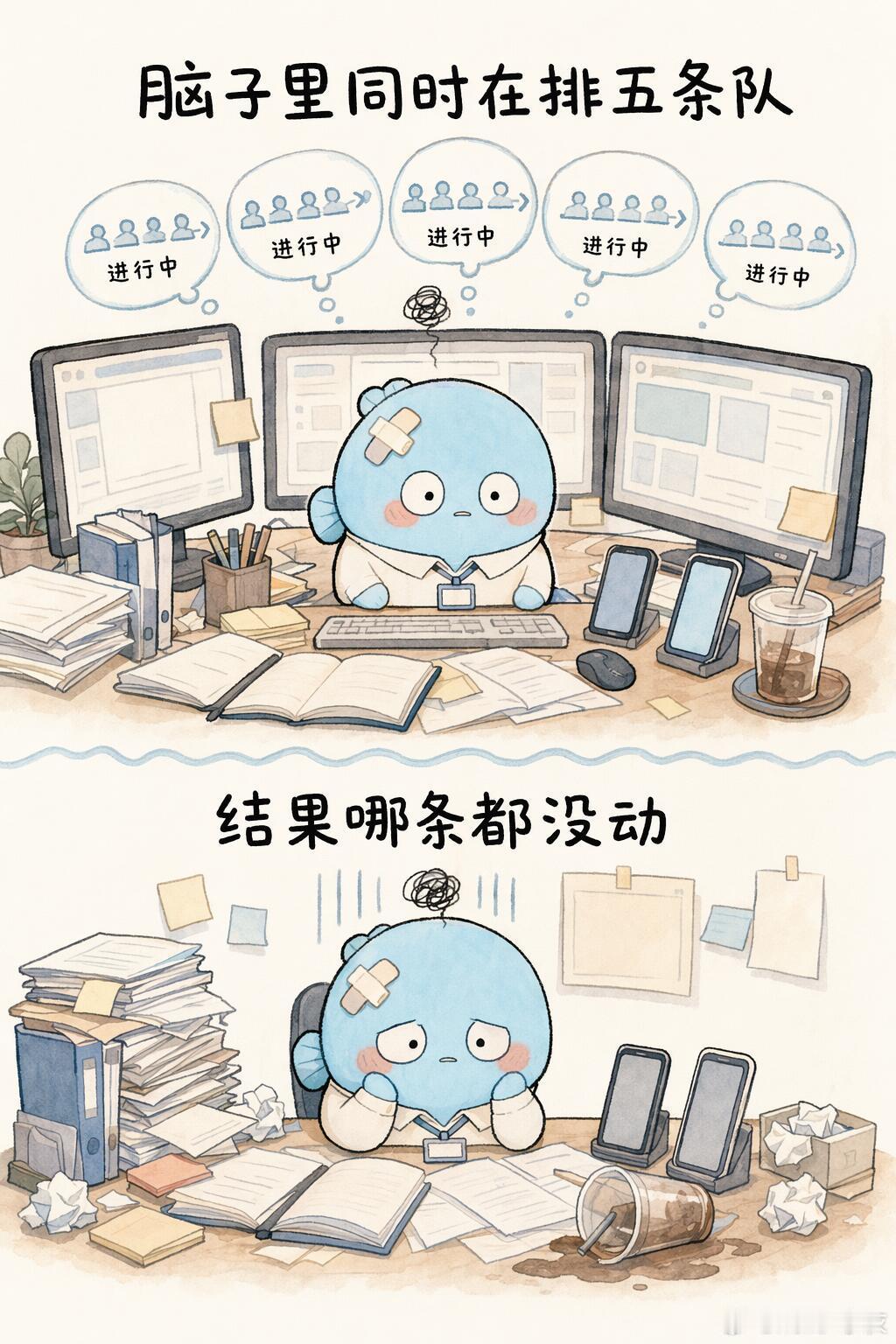 很多焦虑源于想让事情一步到位事再多也只能一件一件干 