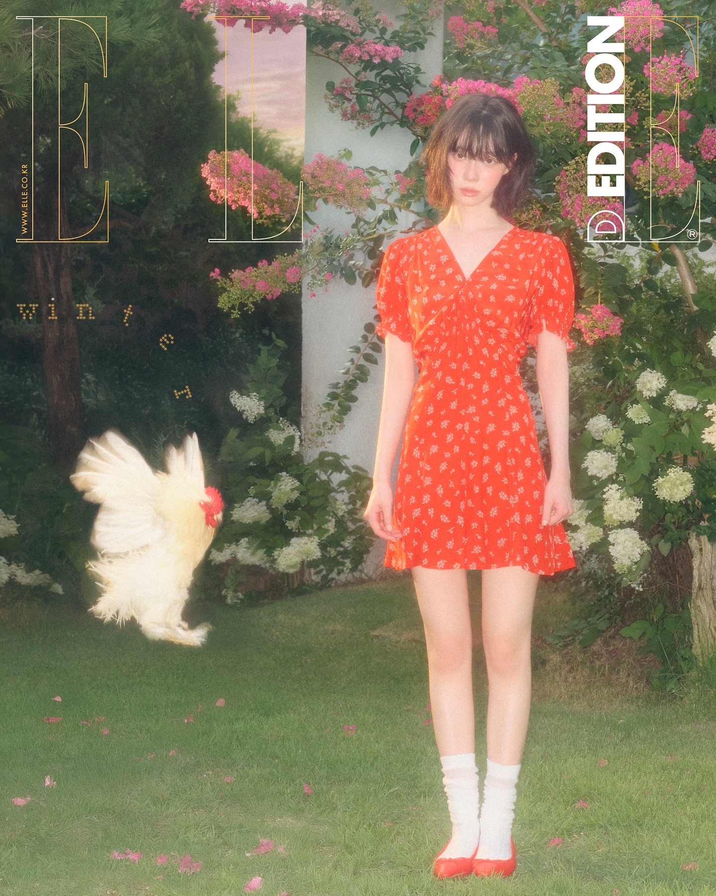 来自九月刊的美丽，WINTER金玟庭登上韩版《ELLE》2025年9月D Edi