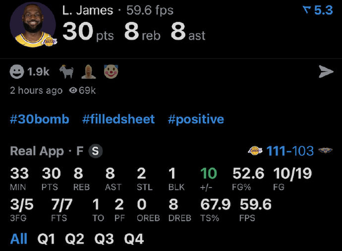 如何评价今天詹姆斯的表现？19投10中，三分球5中3，罚球7中7，30分8篮板8