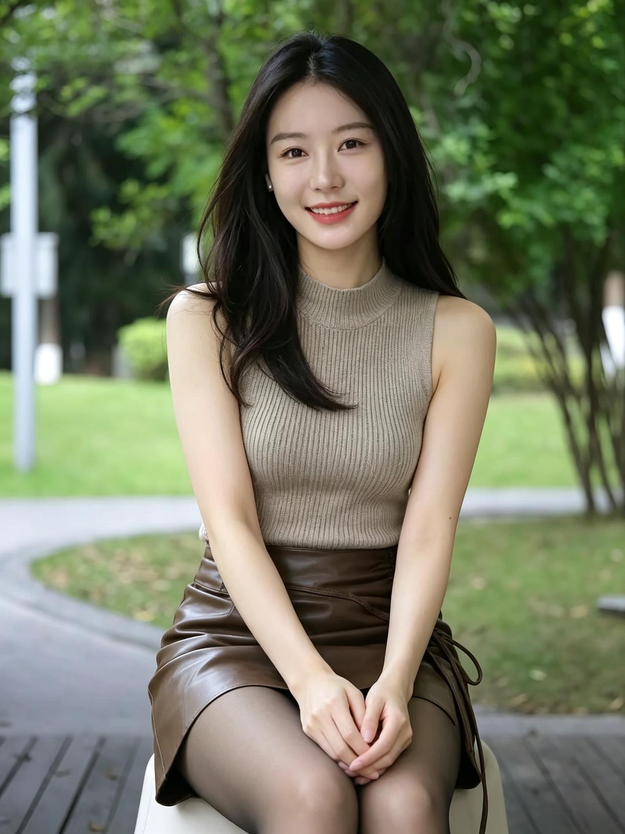 翠树环阶草色新，娉婷独坐绝风尘。
秋波婉转含清露，体态温柔自有神。
静处嫣然花失