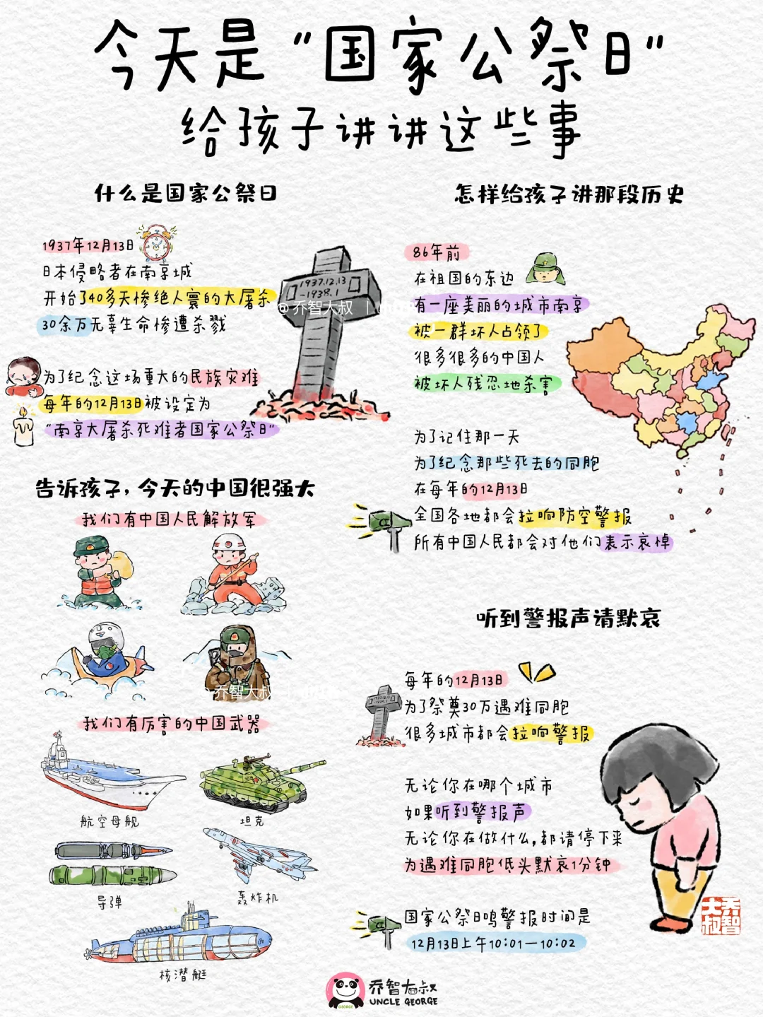 今天是“国家公祭日”，给孩子讲讲这些事