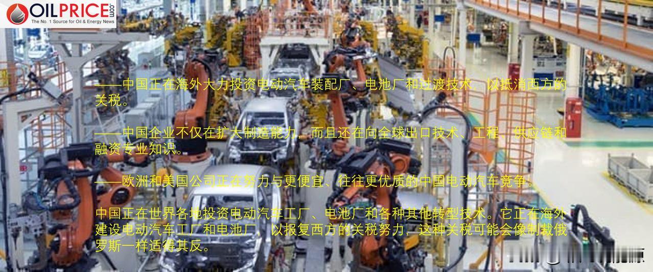 外媒报道称，对中国征收高额关税适得其反，中国在全球电动汽车投资上胜过竞争对手
