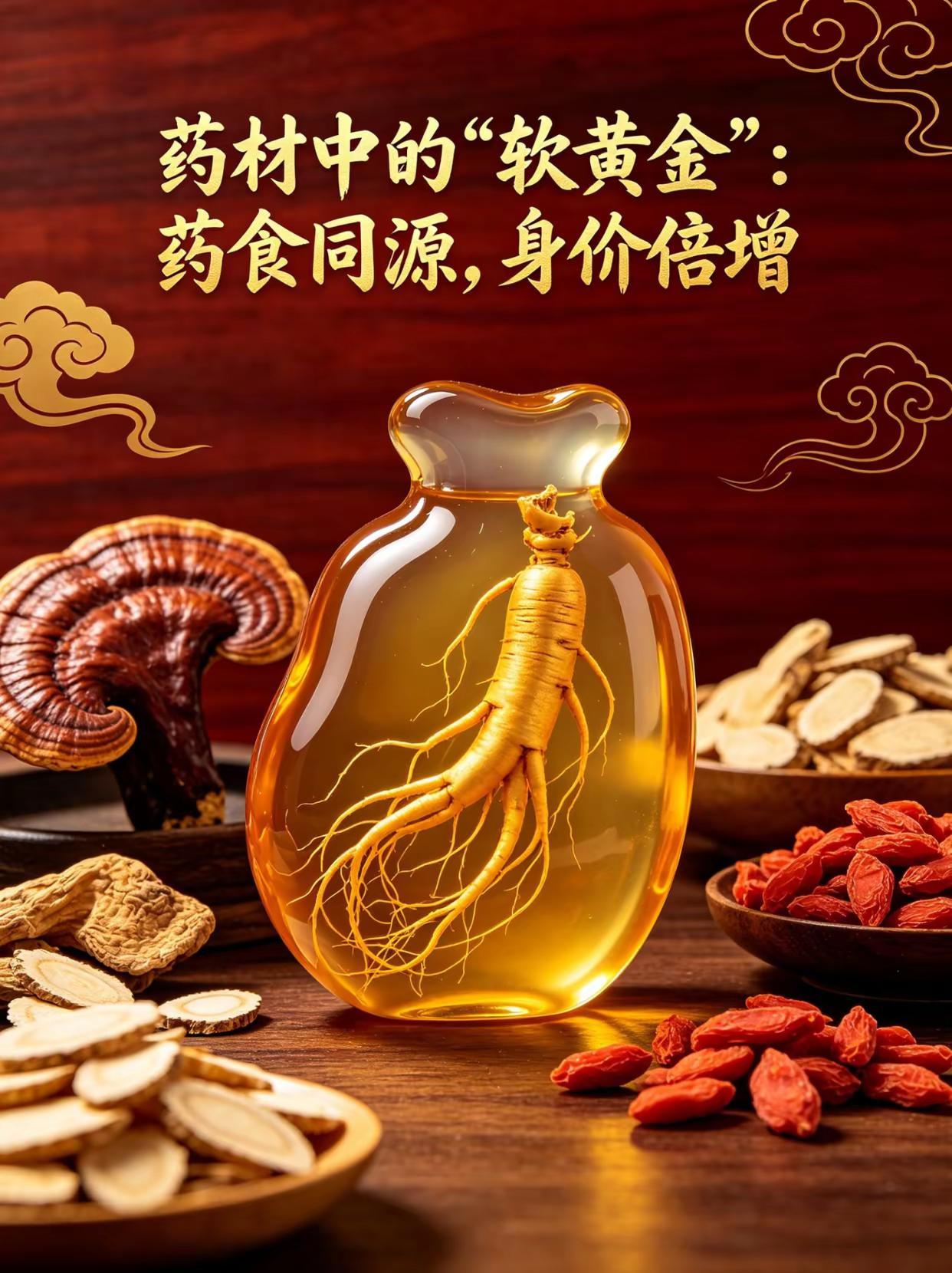 药材中的“软黄金”：药食同源，身价倍增。药材种植
