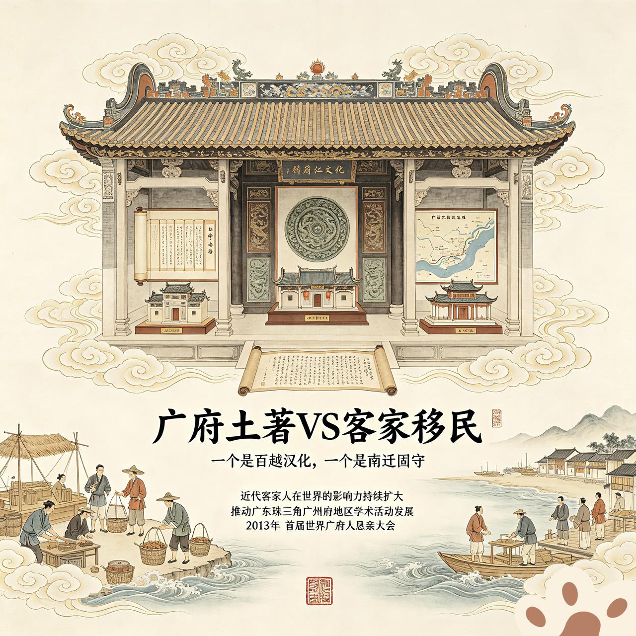 珠三角广府地区，就像是个民族融合的大熔炉。它一直是当地百越原住民，长期的与历代外