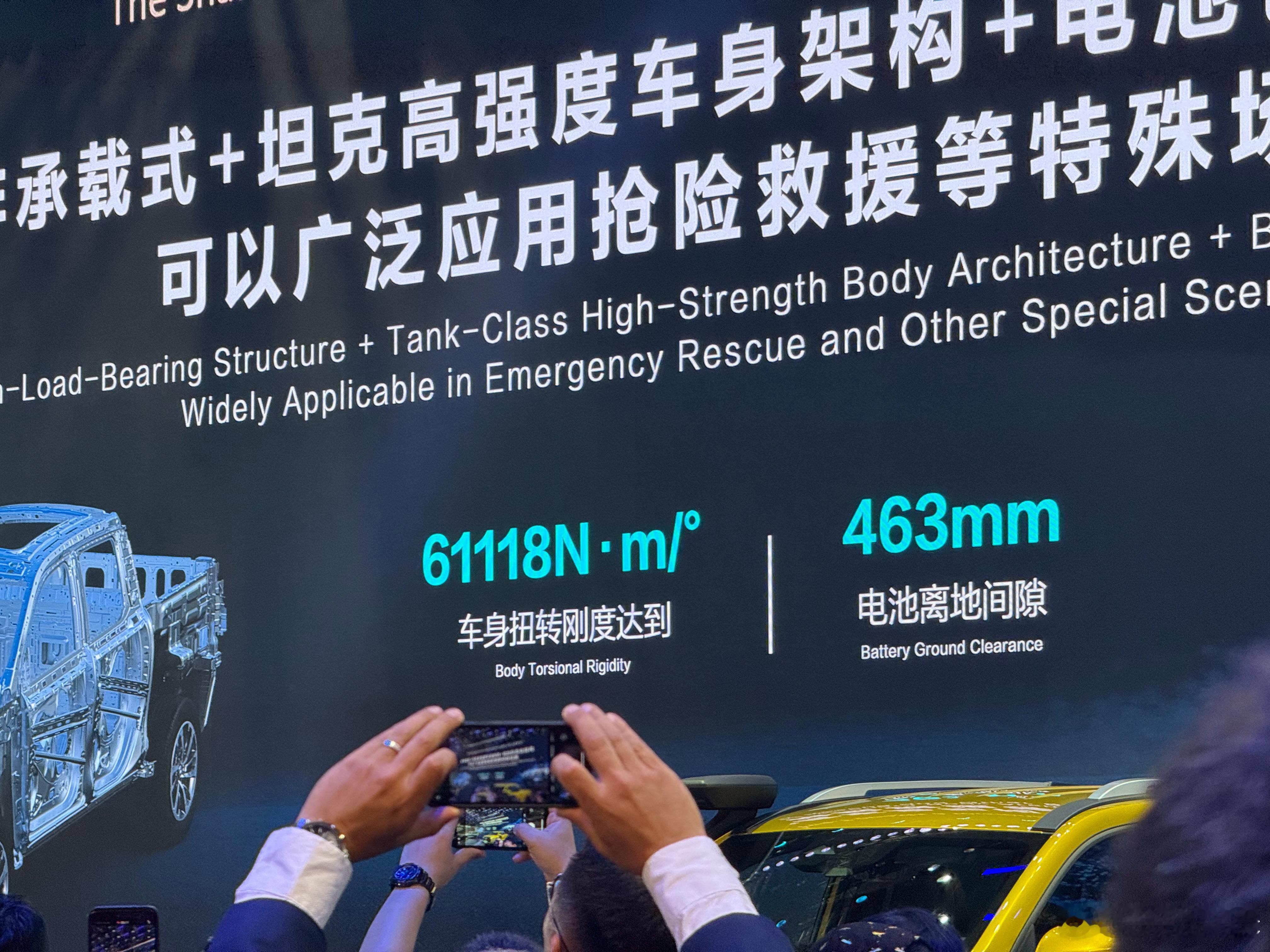 山海炮hi4t车身扭转刚度6万多[衰] ​​​