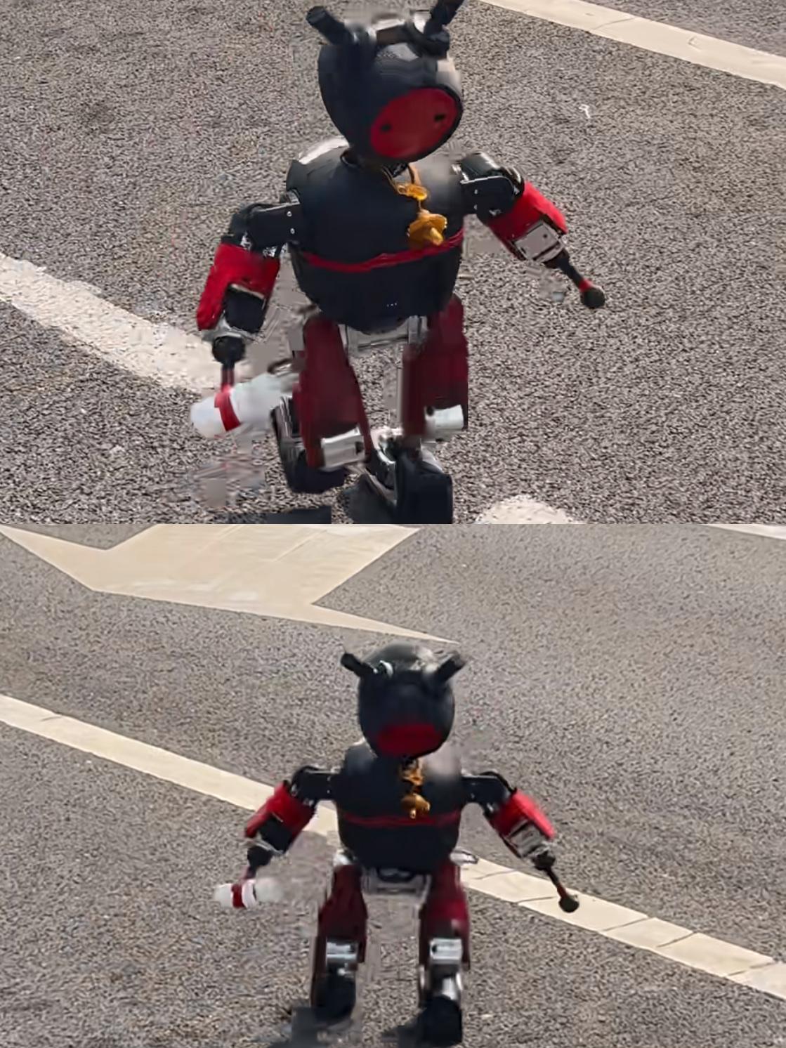 机器人半马倒数第一，手里还攥着个奶瓶。

我一开始也笑喷了，后来知道真相，

鼻