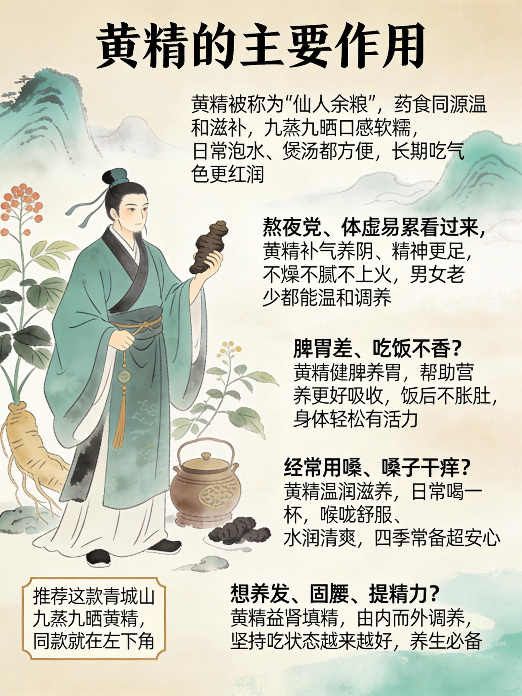 强烈推荐 黄精 九蒸九晒黄精