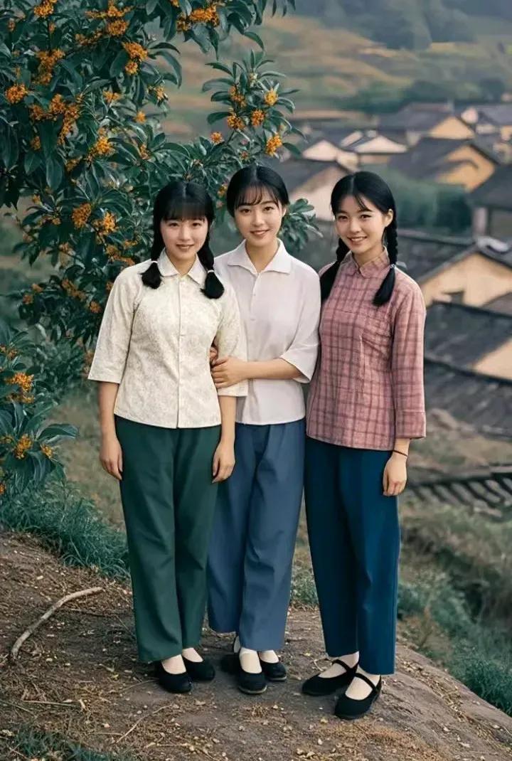 上联：昔日姐妹三人聚。
下联：您请
