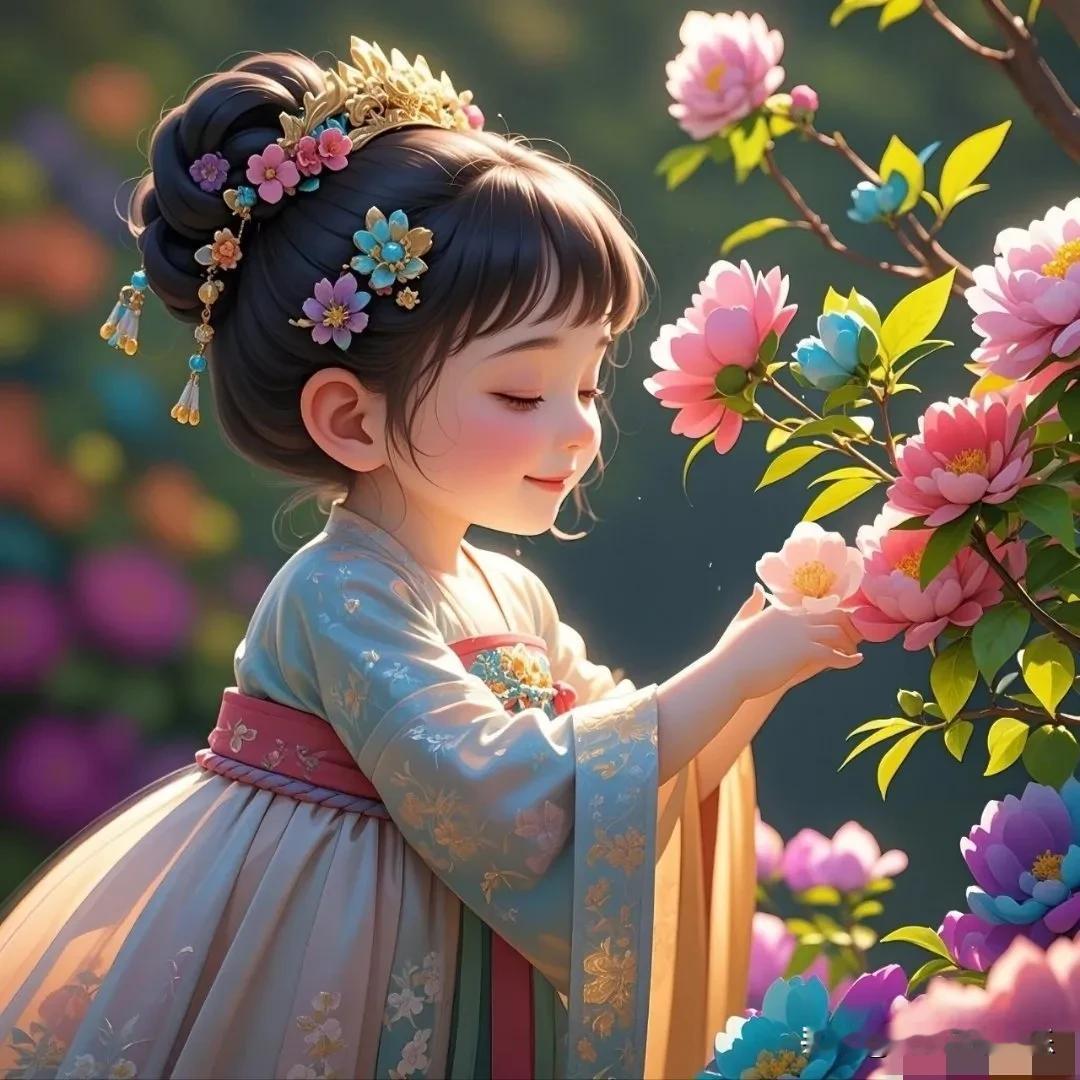 解锁春日限定！花园里的古风赏花萌头像