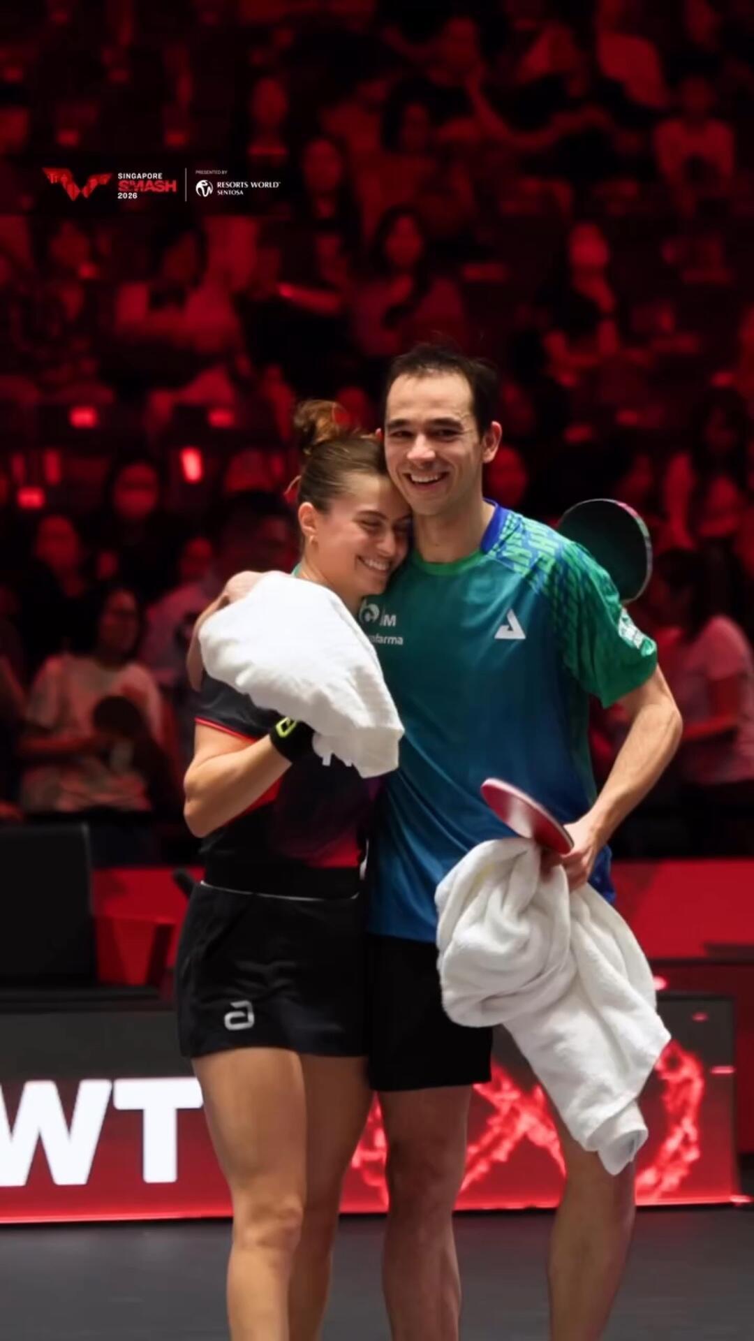 雨果真的幸福到极致，混双真情侣，这个组合真的是第一次这样，冠军的意义！
美洲的夫