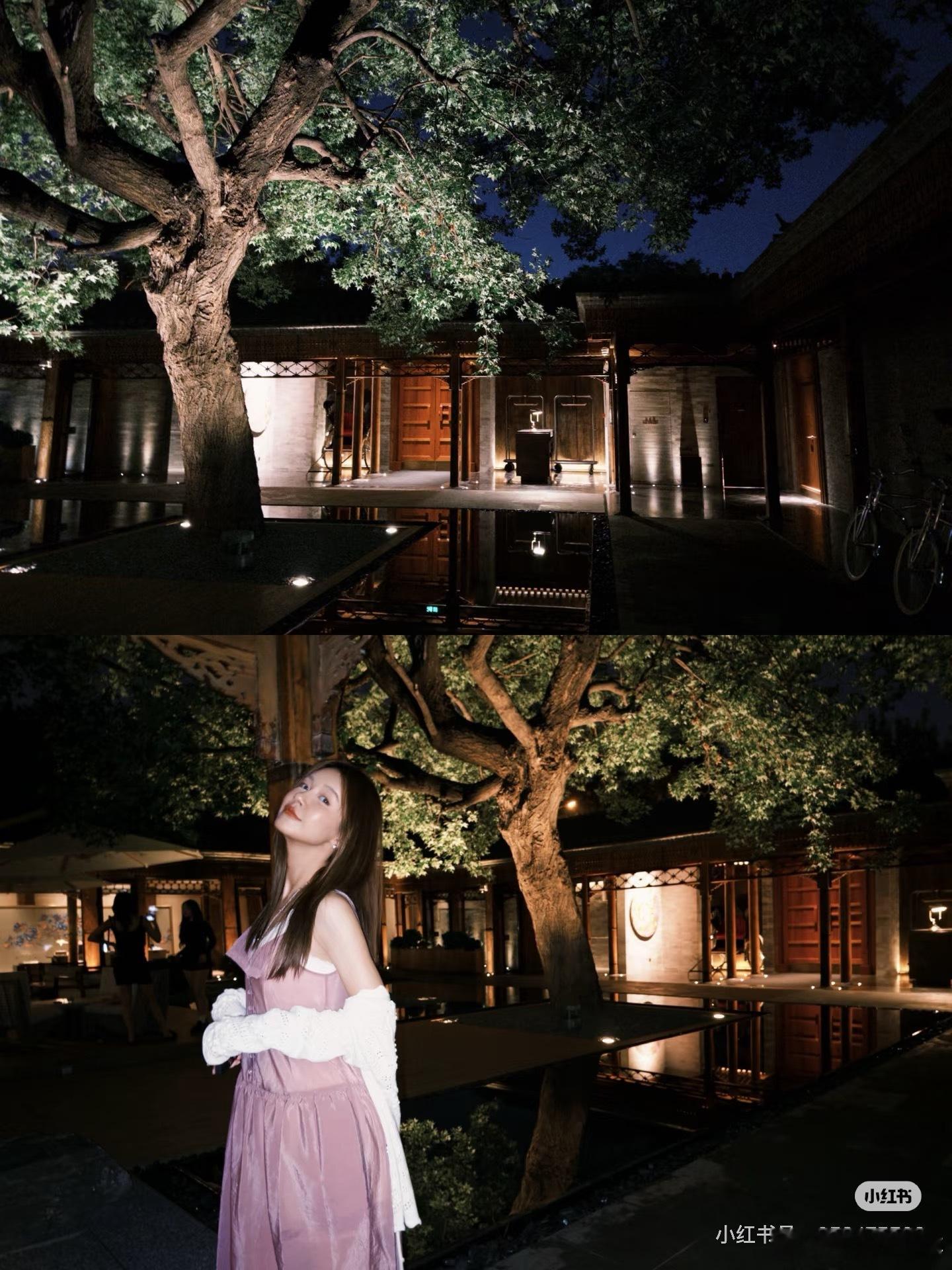 张子萱  夜晚的街巷，灯笼映着温柔的光✨ 