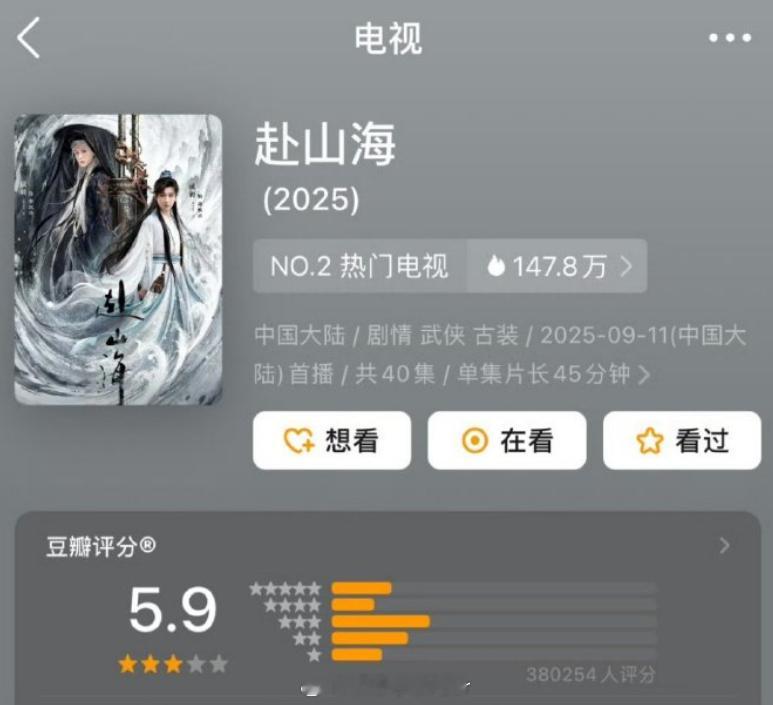 赴山海开分5.9分 高了低了？ ​​​
