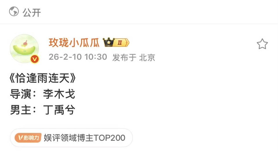 玫珑瓜 恰逢雨连天 丁禹兮 