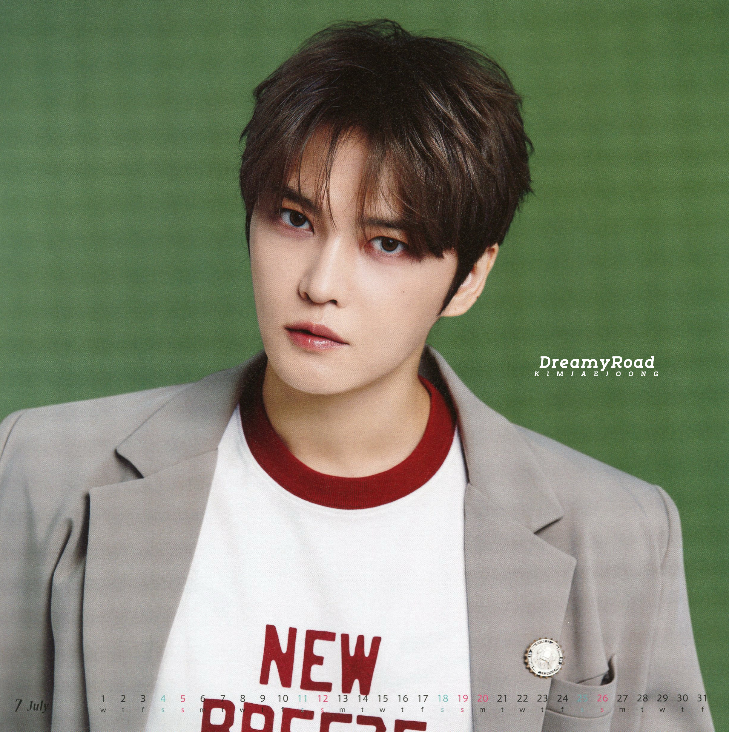 金在中 💚 260701 金在中 『梦路扫图』 7月台历✨JAEJOONG C