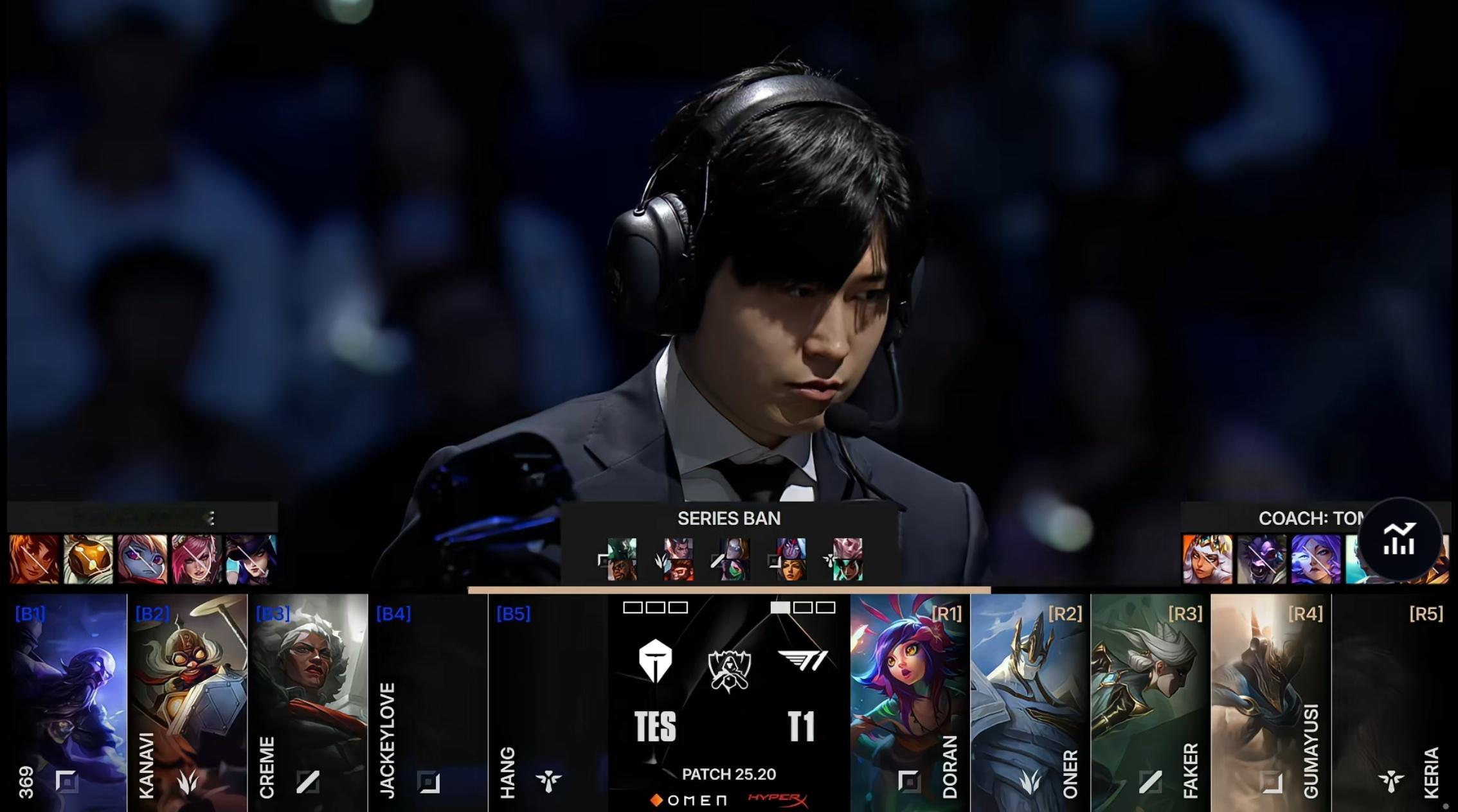 T1对战TES BP 被完爆，T1 这阵容一出来我不知道滔博怎么赢 ​​​