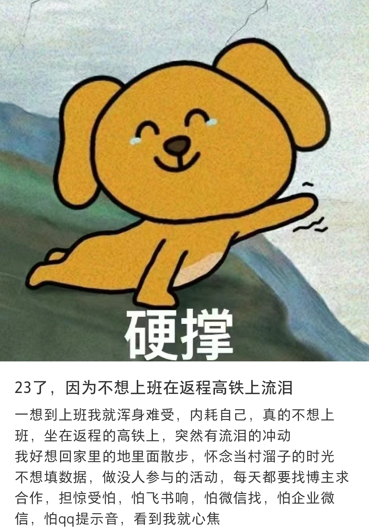 因为不想上班在返程高铁上流泪#龙年造梗大赛# ​​​