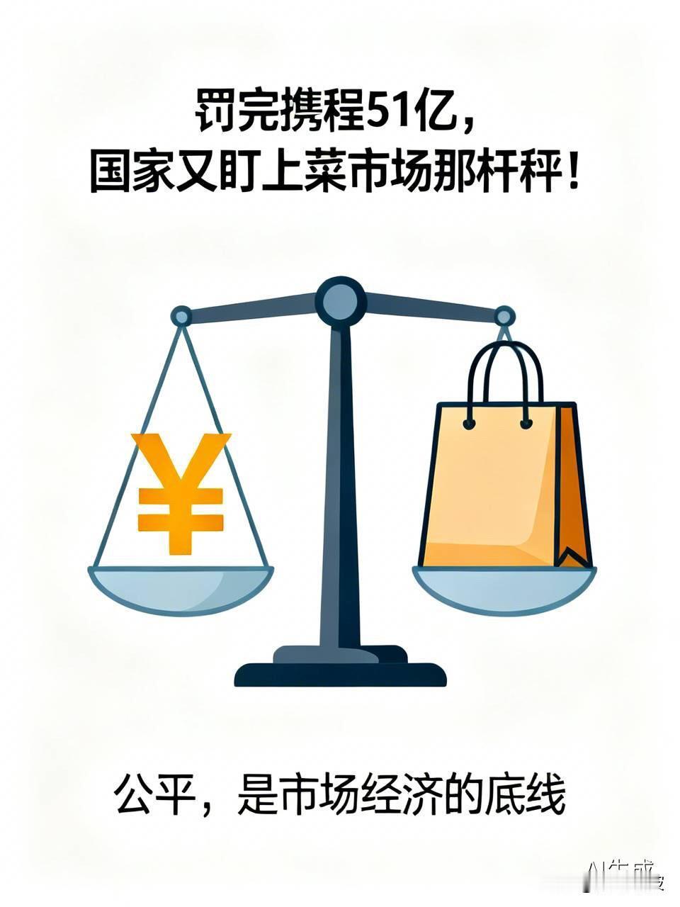 罚完携程51亿，国家又盯上菜市场那杆秤！这次动手，信号不一般

  9月24日，