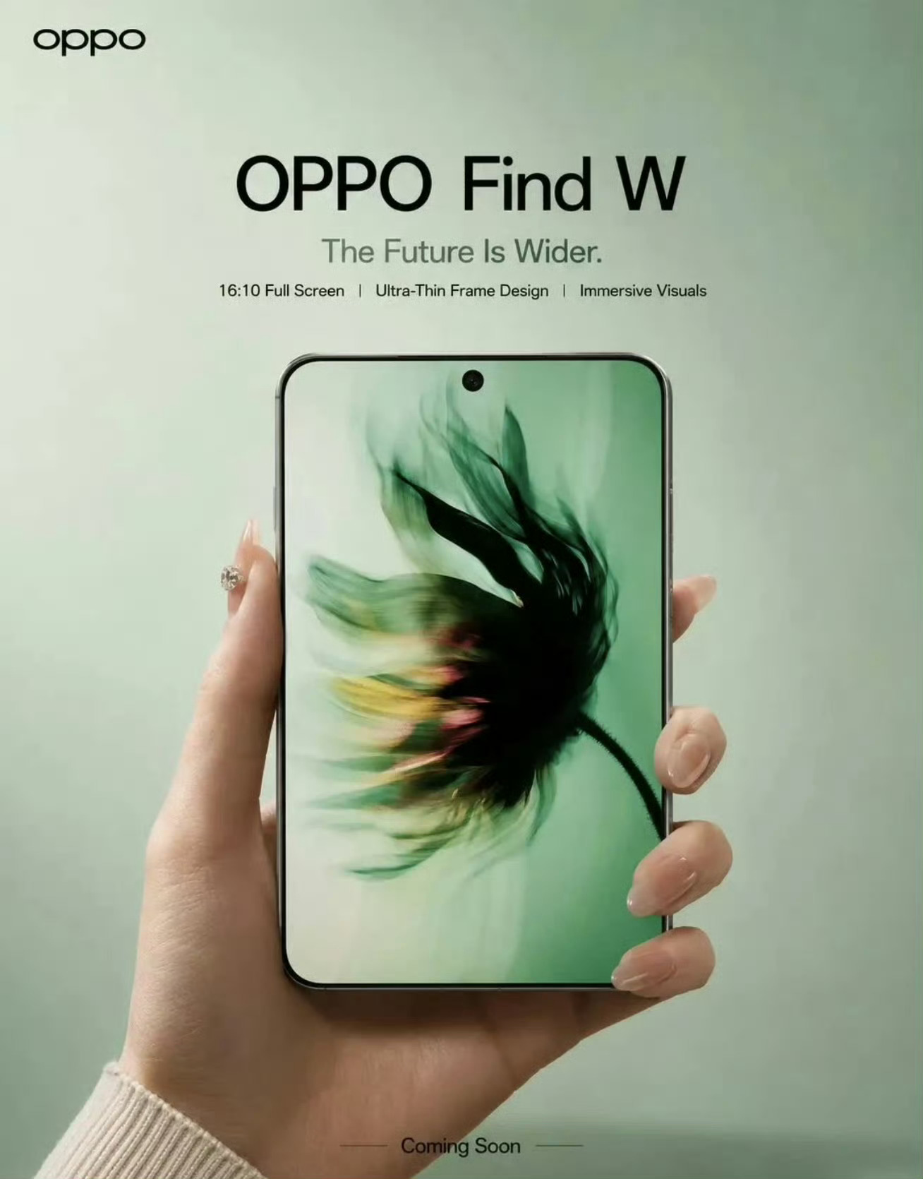 OPPO要出阔直屏Find W了！别的不说，第一感受就是握持手感肯定舒服…看多了