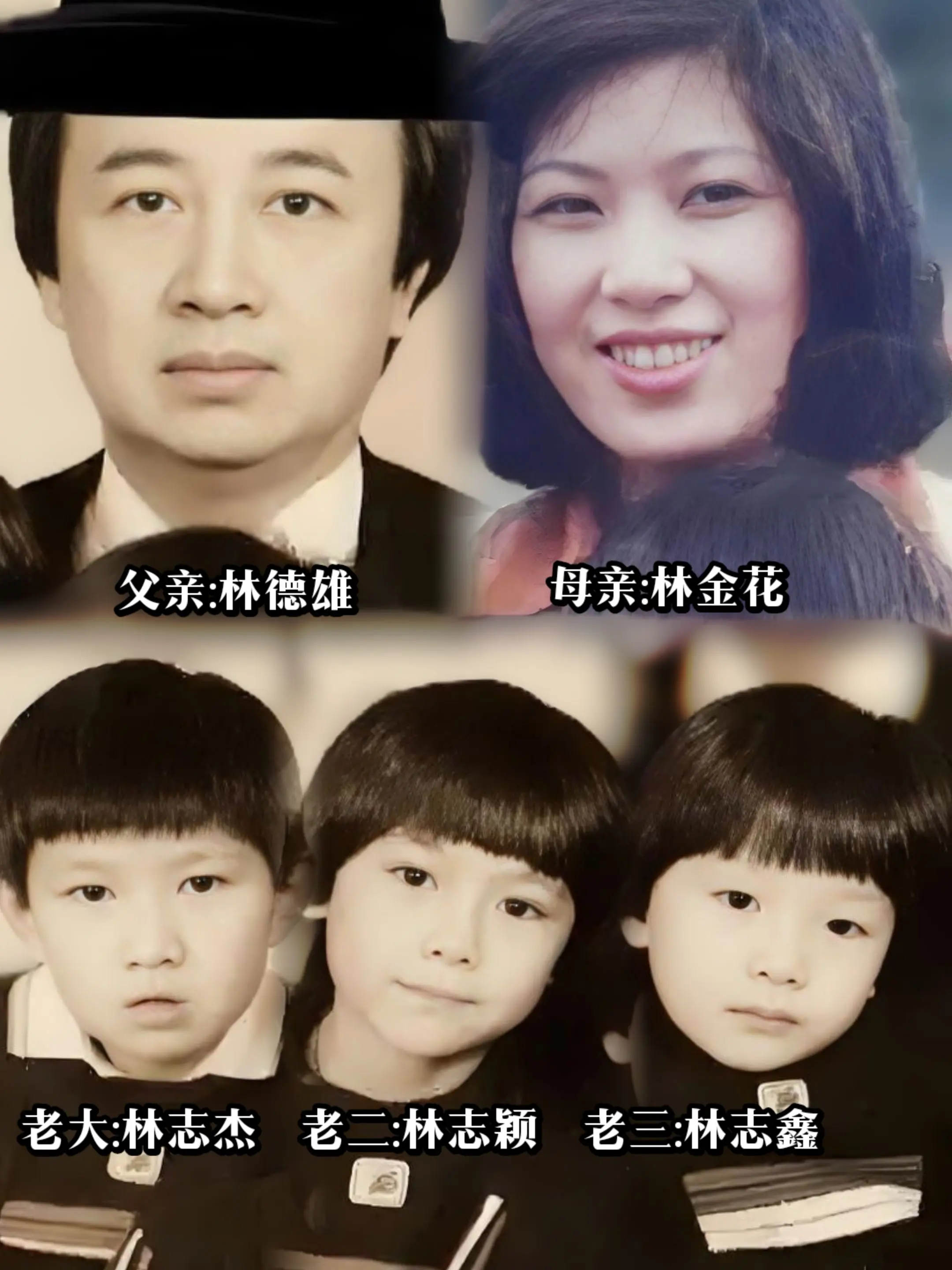 林志颖五兄妹手足情深，同父异母依旧温暖。林志颖的父亲是早年活跃于闽南语...