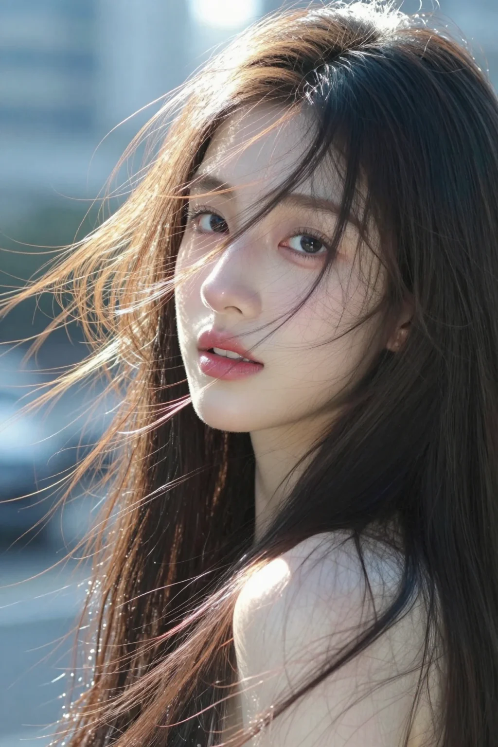 她真的好温柔，阳光下少女感满满