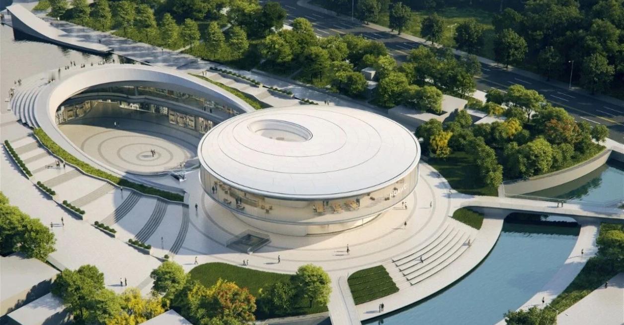 据说这是华为广州全球旗舰店的设计图，猛地一看能媲美Apple Store？ 