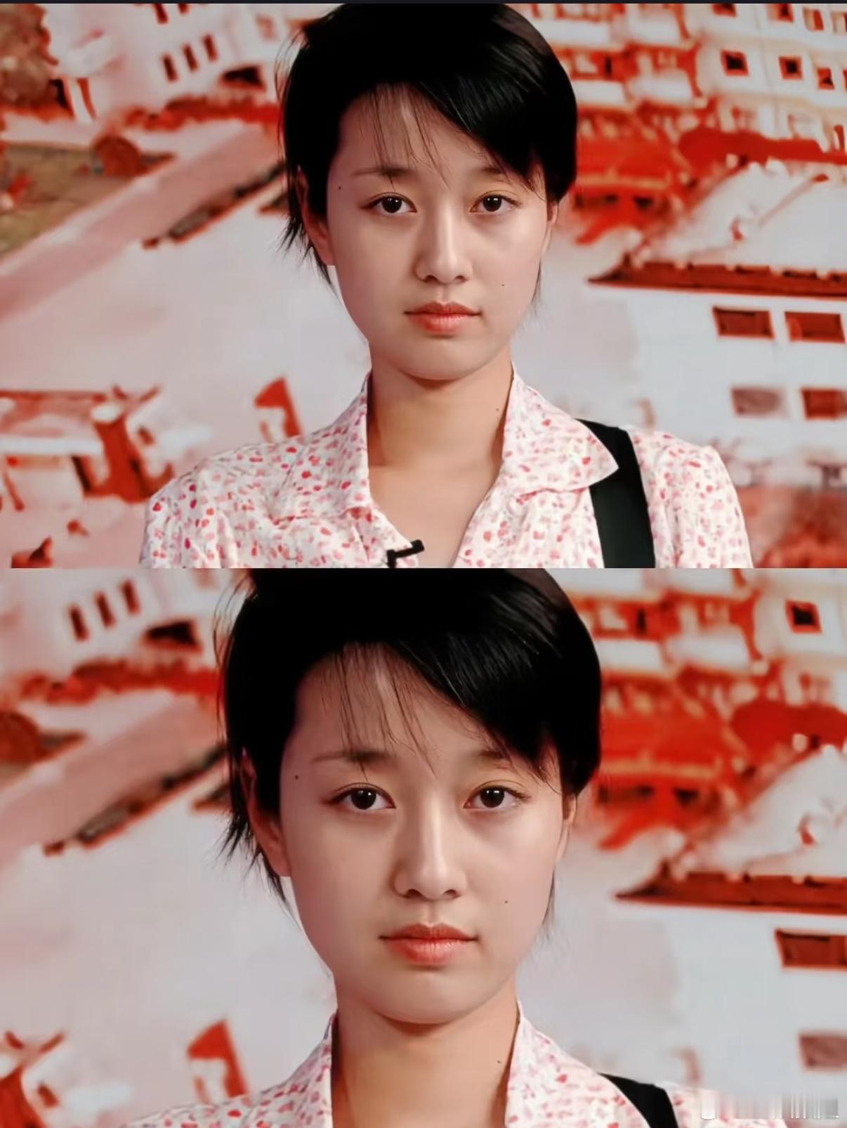 马伊琍早期这脸无人讲吗.姐姐早期好清纯，这小脸蛋又亮又白好嫩啊！嘿嘿豆都移不开眼