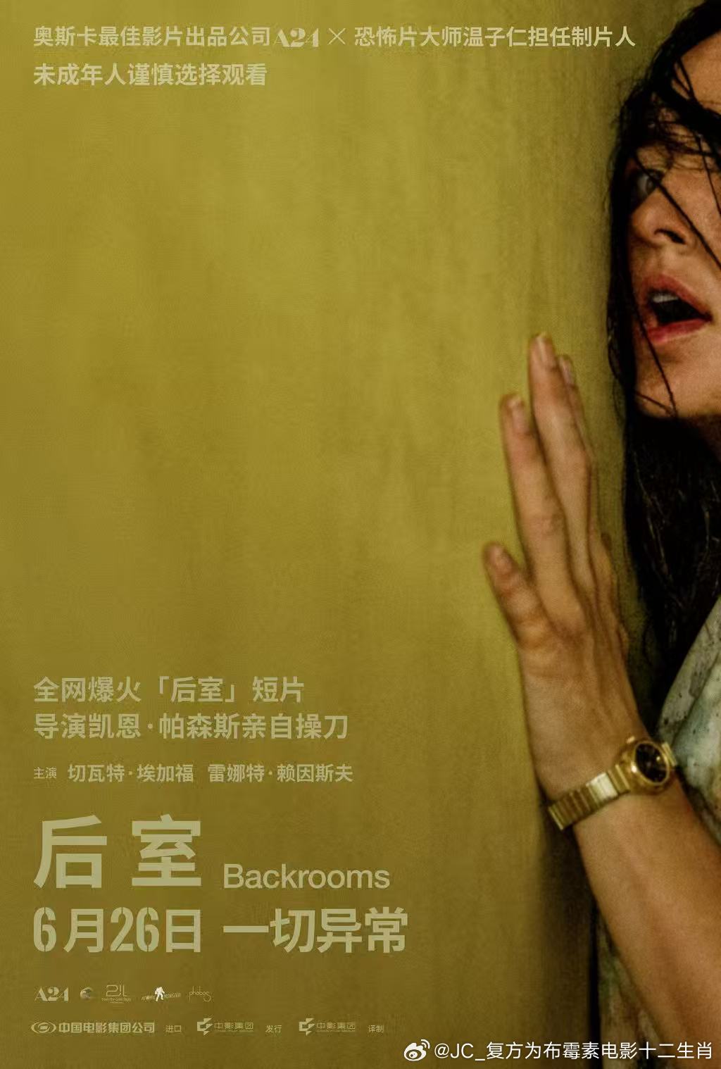 完全是对温子仁的期待电影后室恐怖片后室定档6.26，后室，一切异常！深陷困境的克