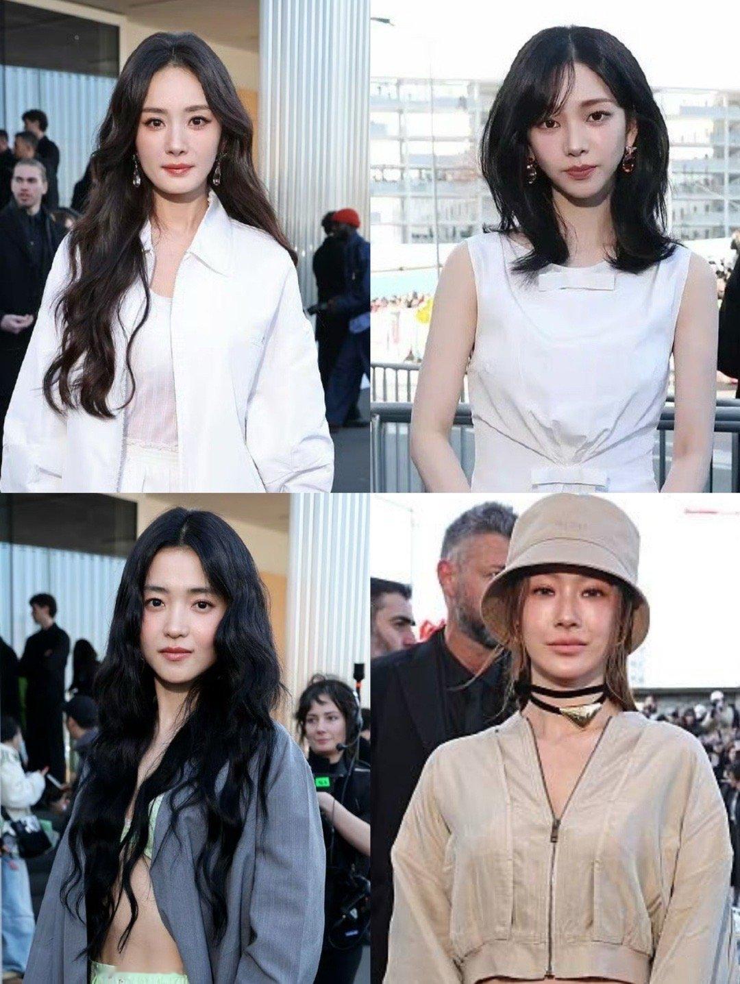 Prada大秀中韩泰女明星G社生图：杨幂、柳智敏、金泰梨、Namtan状态如何？