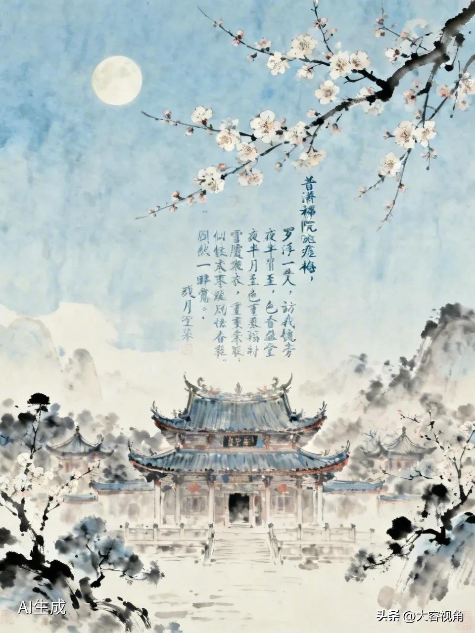 《澳门诗:普濟禪院玉疊梅》
在香山澳門望廈村
黄国培
羅浮一美人，訪我鏡海旁。