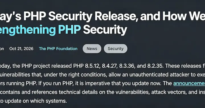 PHP差点被远程“开门”？OpenAI先发现，官方紧急补墙