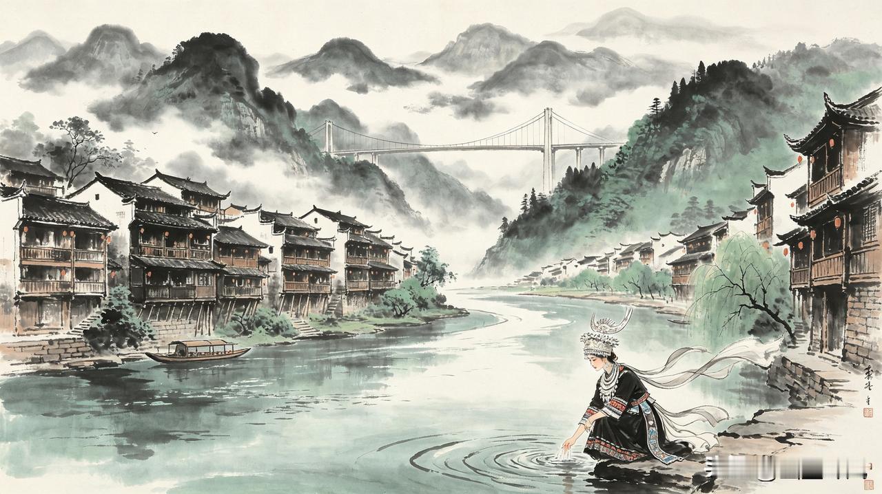 湘西的名气，藏在山水、文脉与风情的三重密码里 。
 
🌊山水是底色：沱江穿凤凰