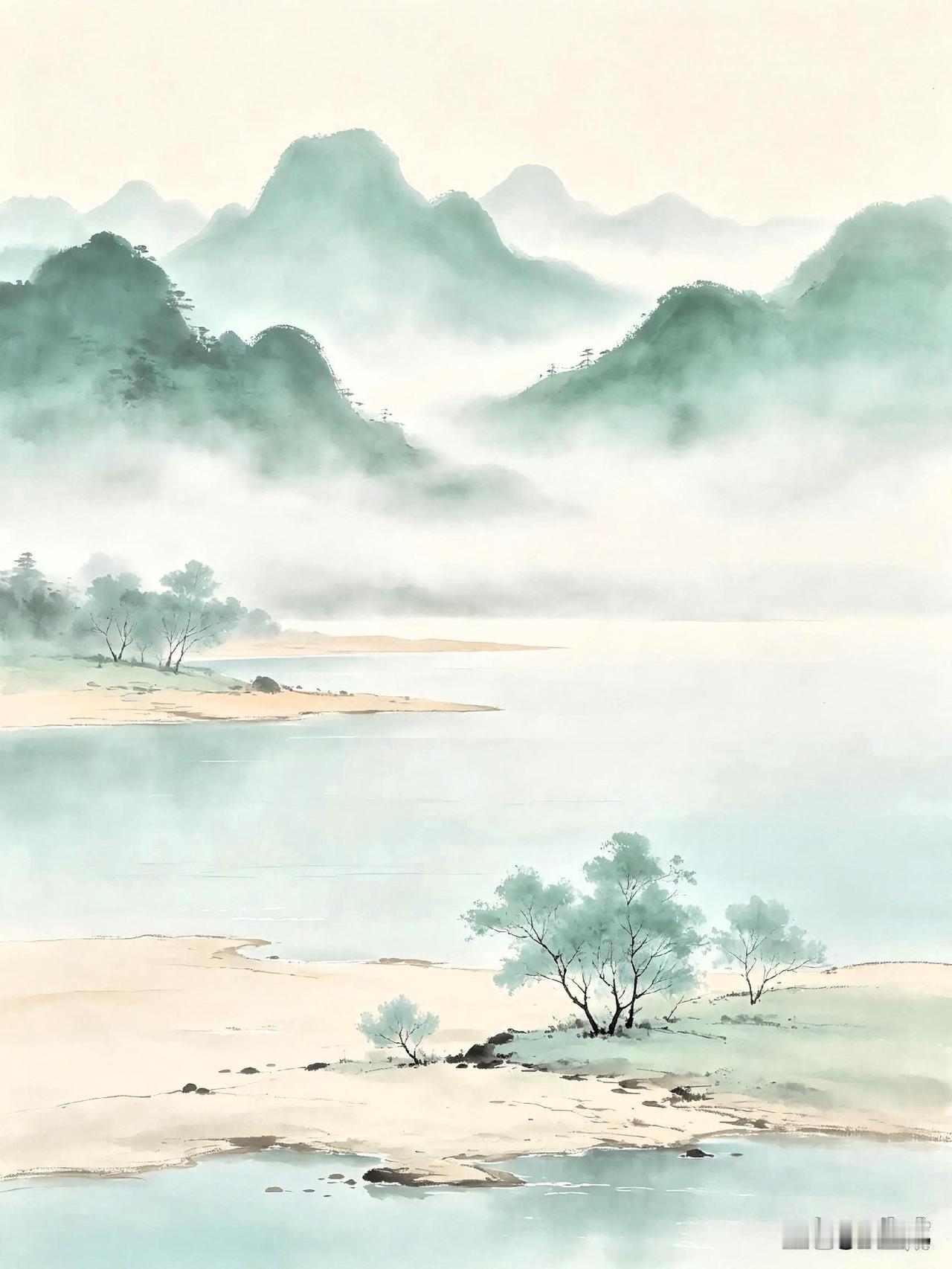 高山流水，山水含情。
万物皆可懂，难得是知音。
静对一湖云雾，与山河互为知己。