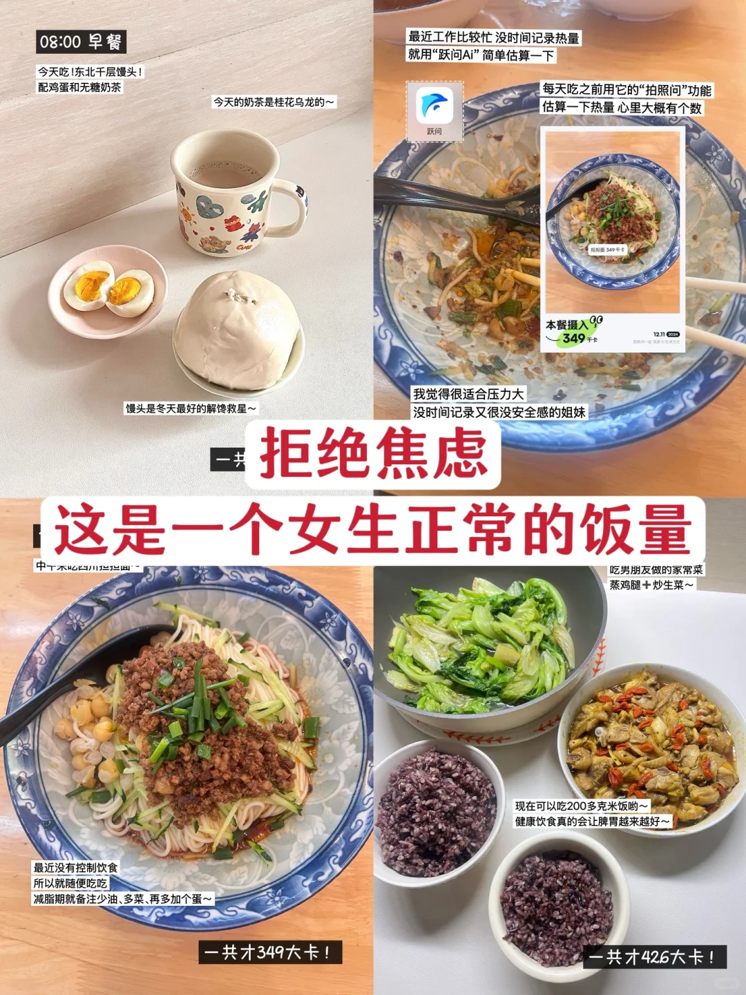 168/108 不节食&不运动一天吃什么？